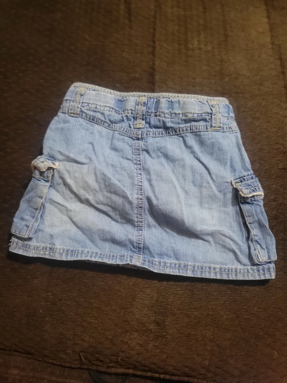 Place Light Blue Denim Skort with Cargo Pockets